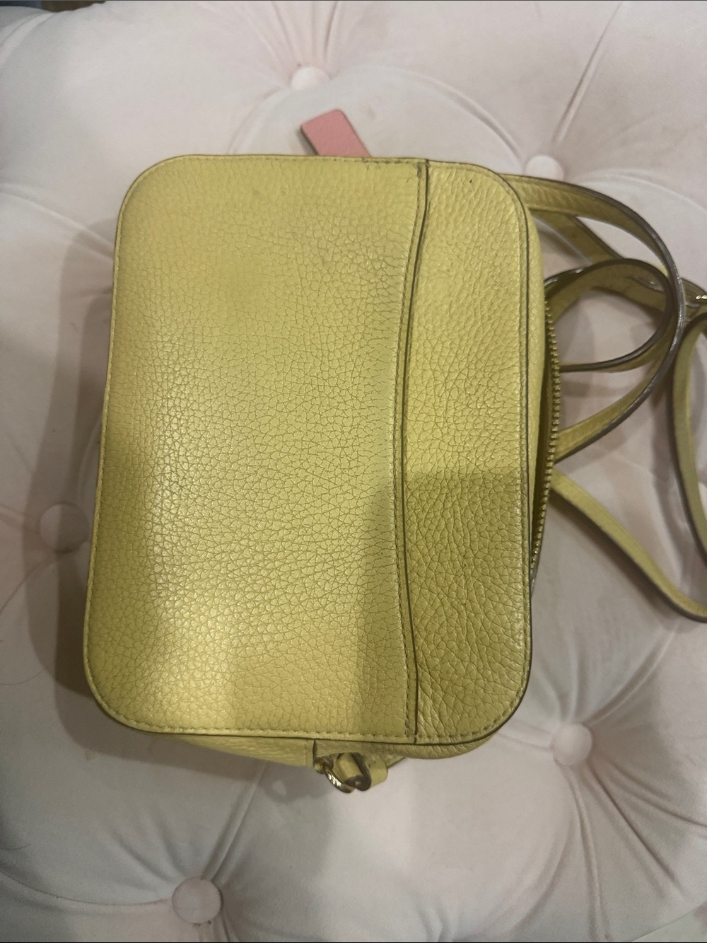 Coach Yellow Pebbled Leather Crossbody with Belle Motif - Picture 3 of 6
